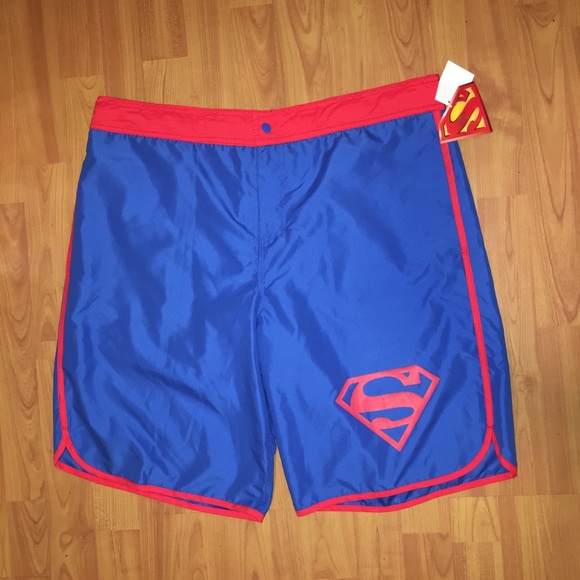 mens superman swim trunks